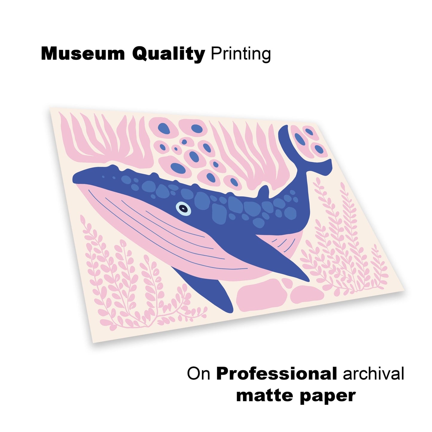 kids print under the sea whale adventure lay flat view