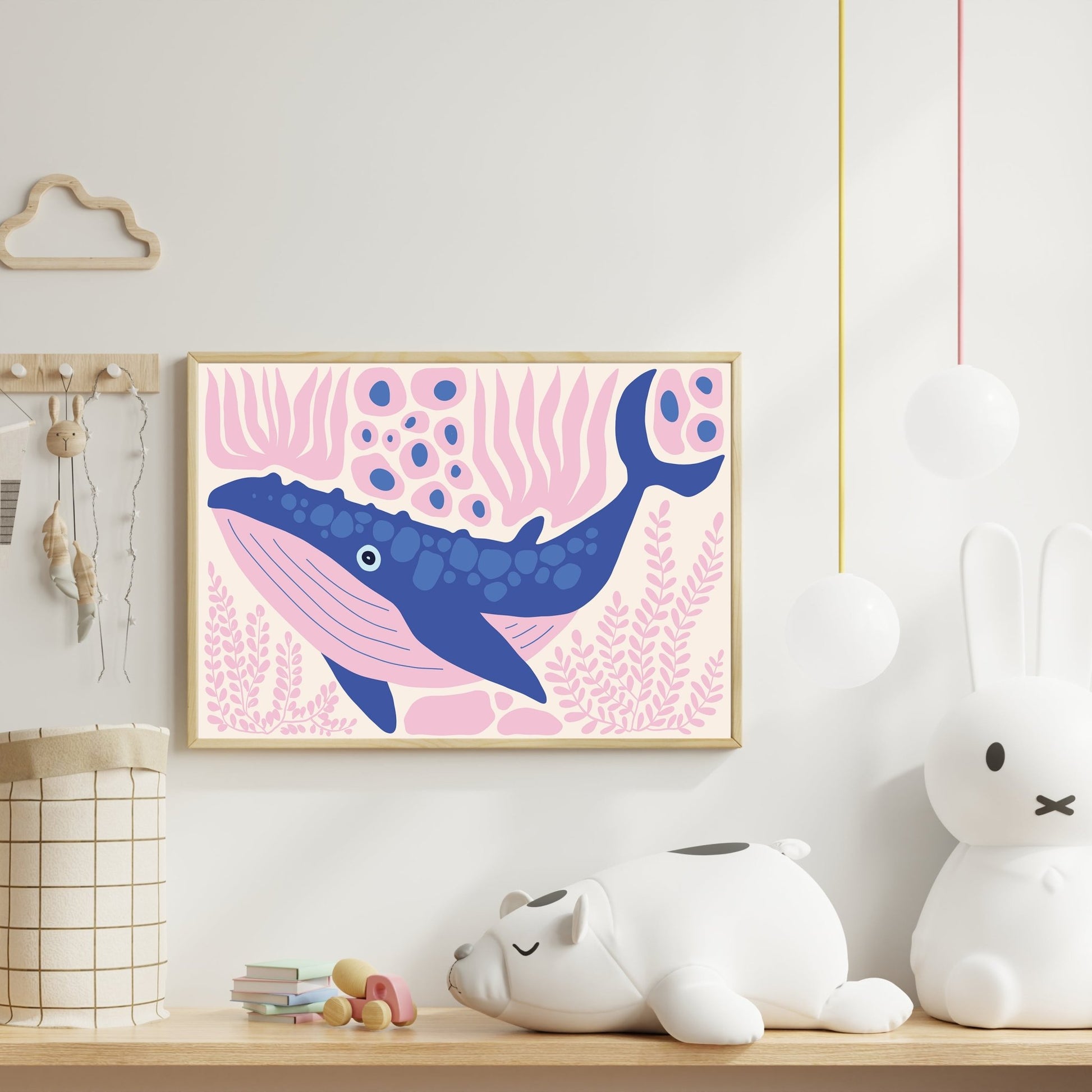 kids print under the sea whale adventure room view