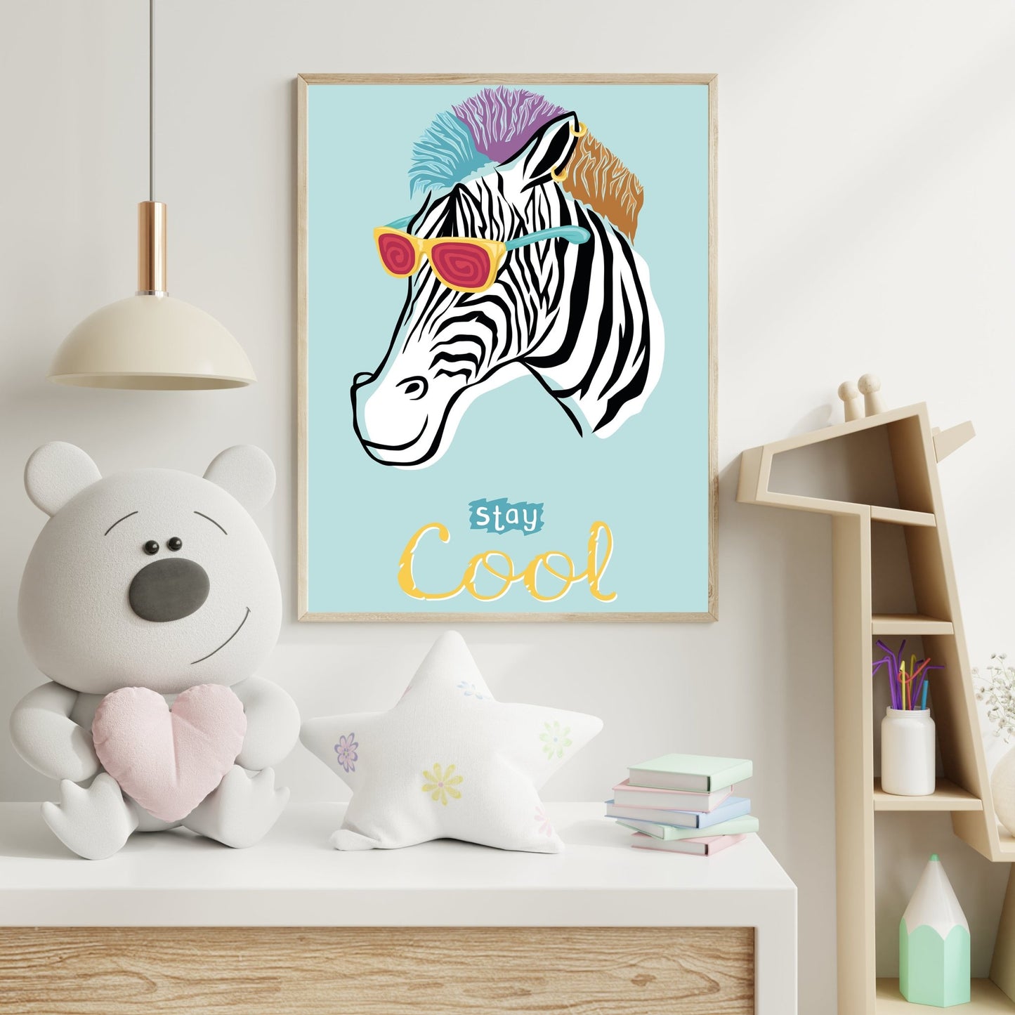 kids prints stay cool zebra fun funky safari room view