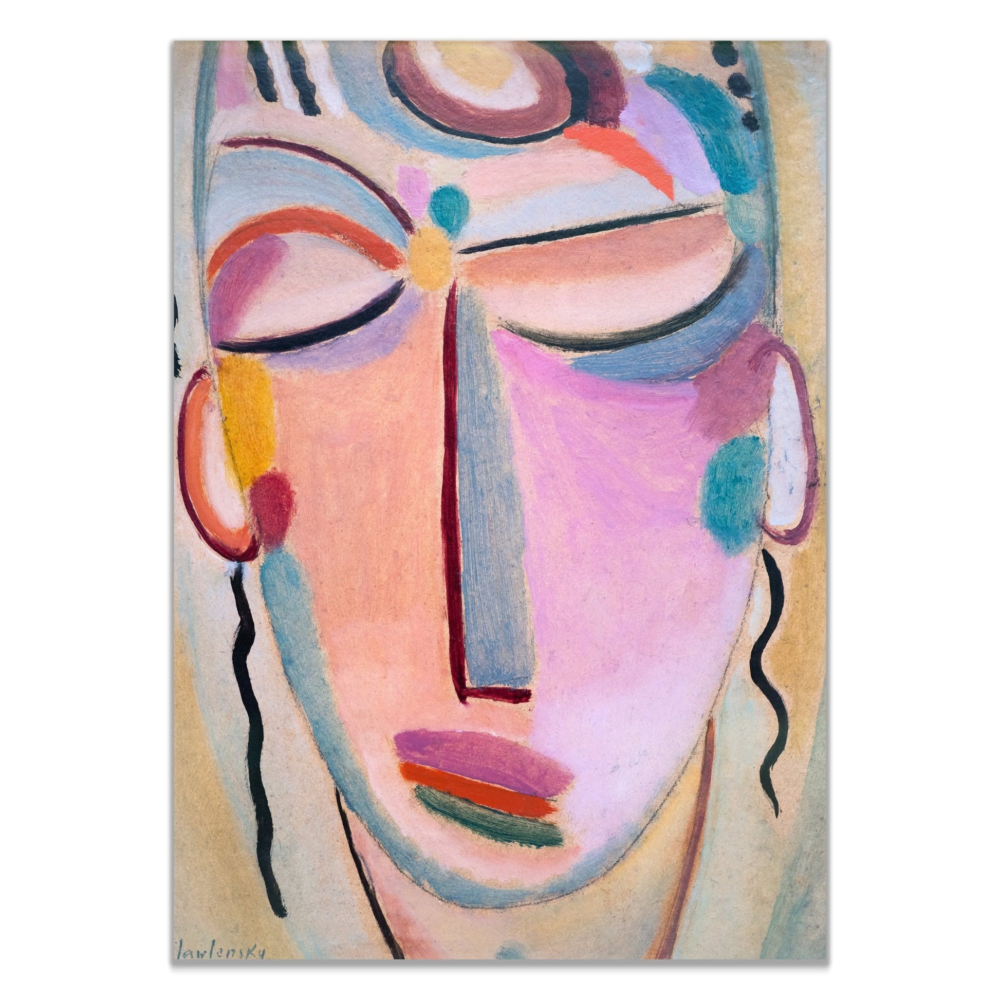 Meditation (1918) Vintage Illustration by Alexej von Jawlensky - The Print Vault