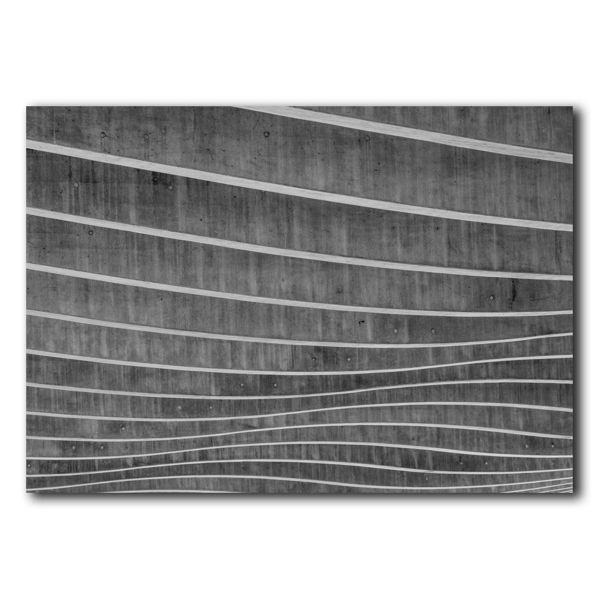 Black and White Photography Print -Modern Flow – Concrete Texture - Front View
