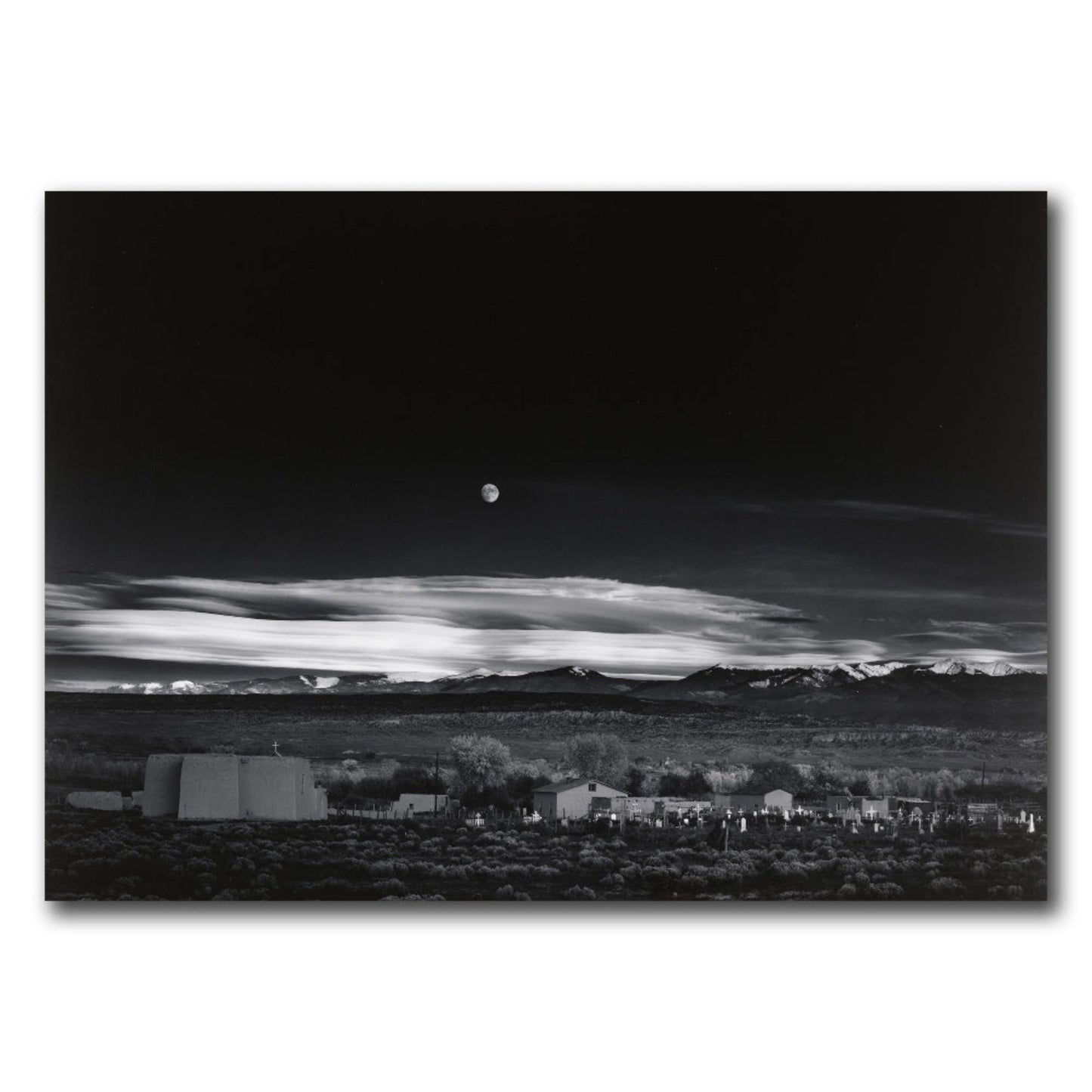 Ansel Adams Prints - Moonrise, Hernandez, New Mexico (1941) - Front View