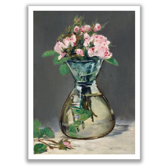 Moss Roses in a Vase (1882) by Edouard Manet - The Print Vault
