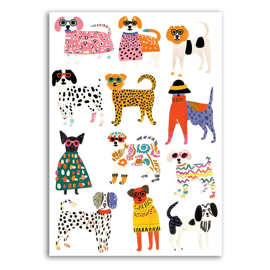 Playful Dressed - Up Dogs Wall Print – Fun Kids’ Room Decor - The Print Vault
