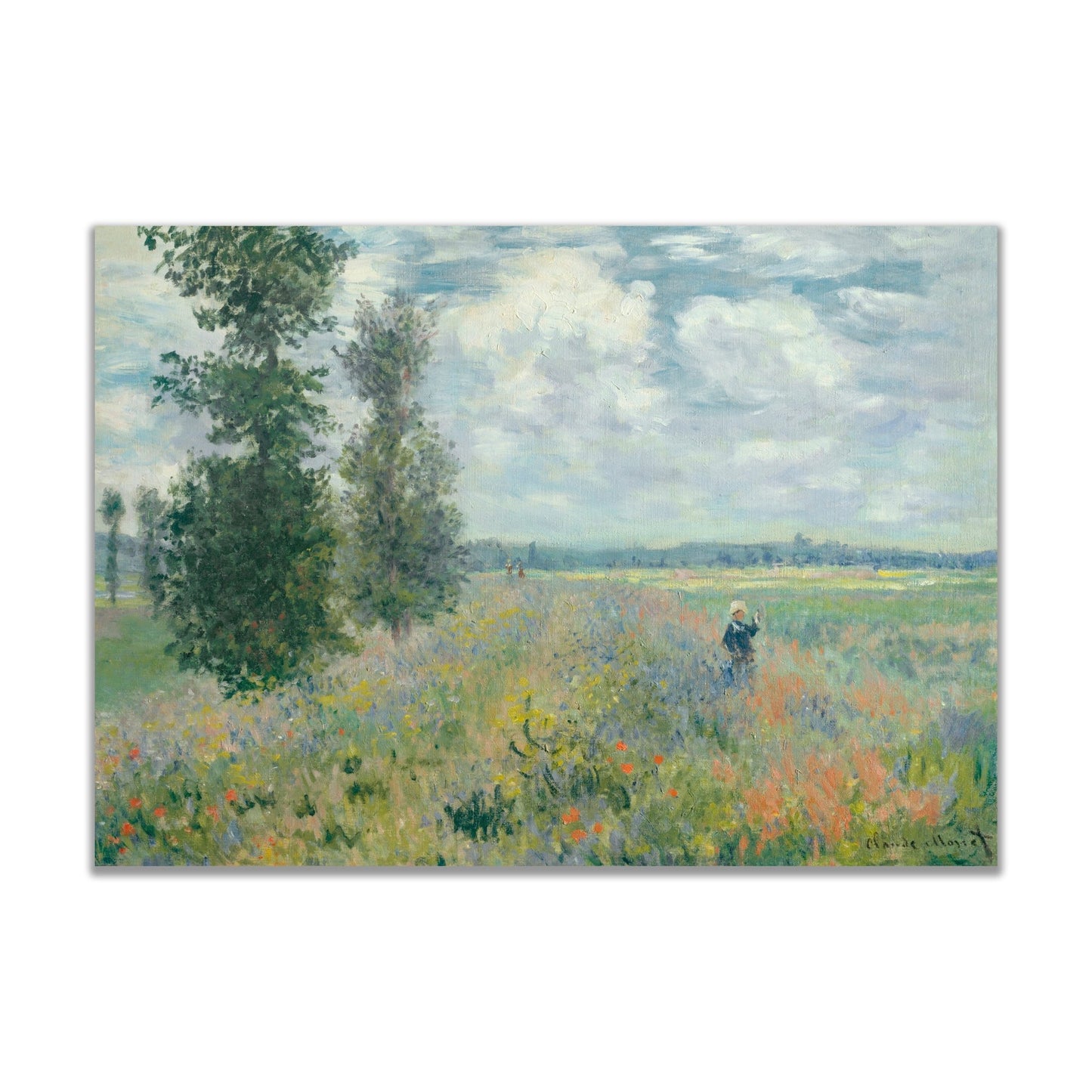 Poppy Fields Near Argenteuil (1875) by Claude Monet - The Print Vault