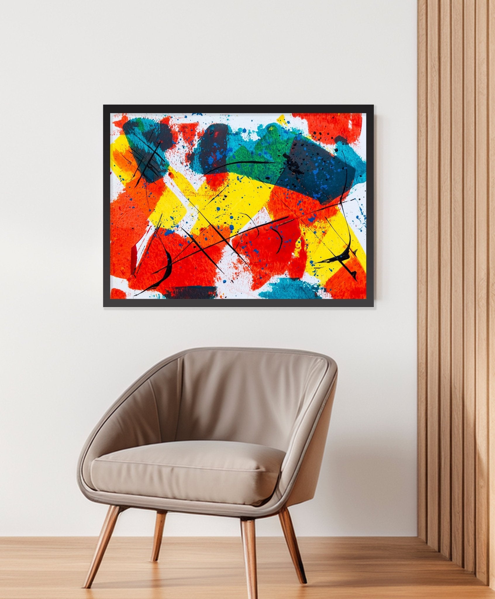 Rhythms of Colour Abstract Wall Art Room View