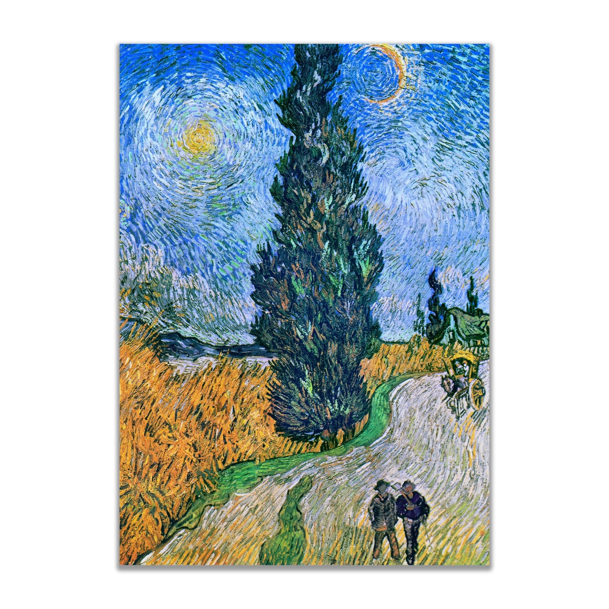 Road with Cypress and Star (1890) by Vincent van Gogh - The Print Vault