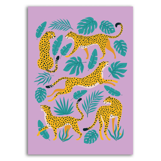 Safari Cheetah Adventure – Vibrant Jungle Wall Art for Kids - The Print Vault