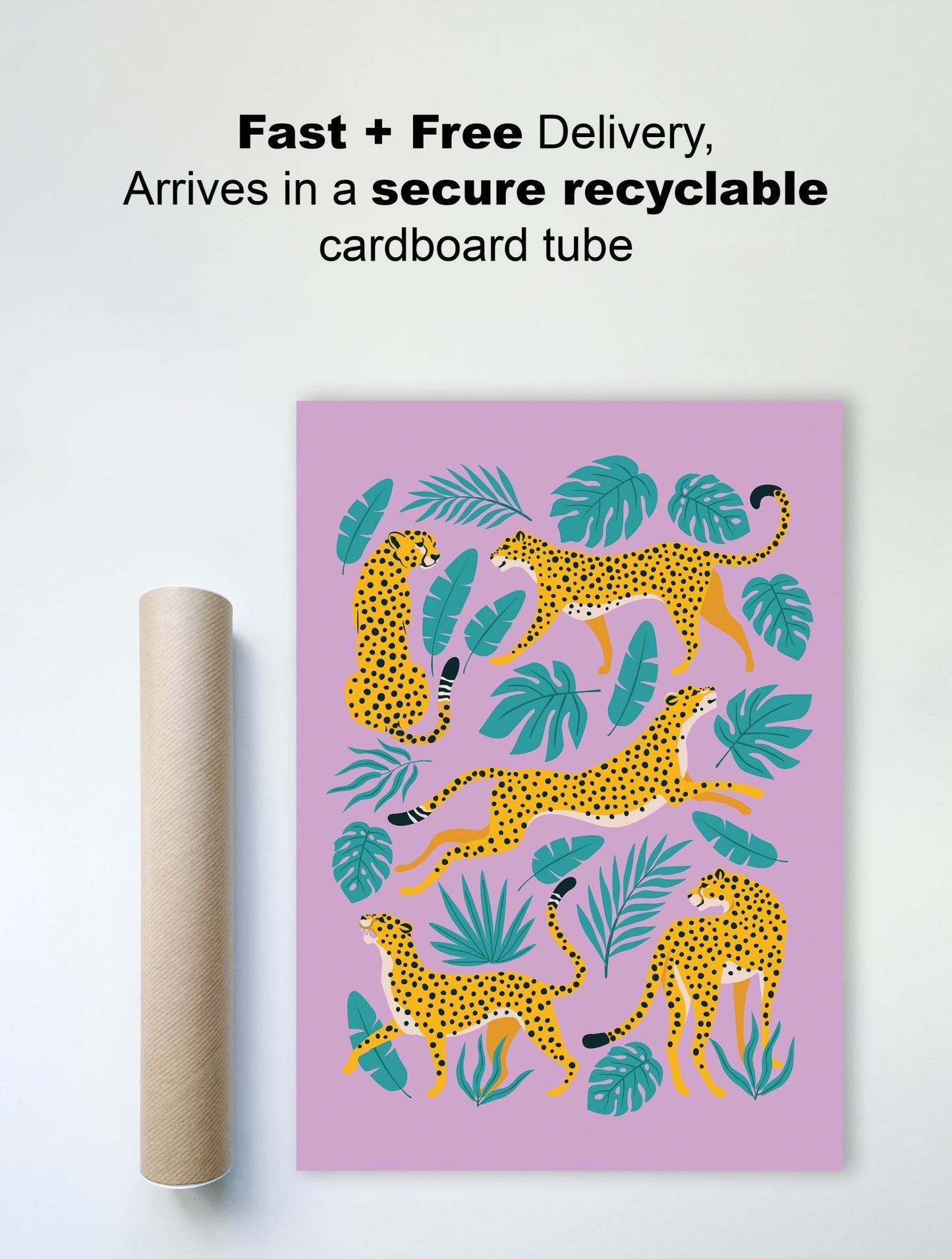 Safari Cheetah Adventure – Vibrant Jungle Wall Art for Kids - The Print Vault
