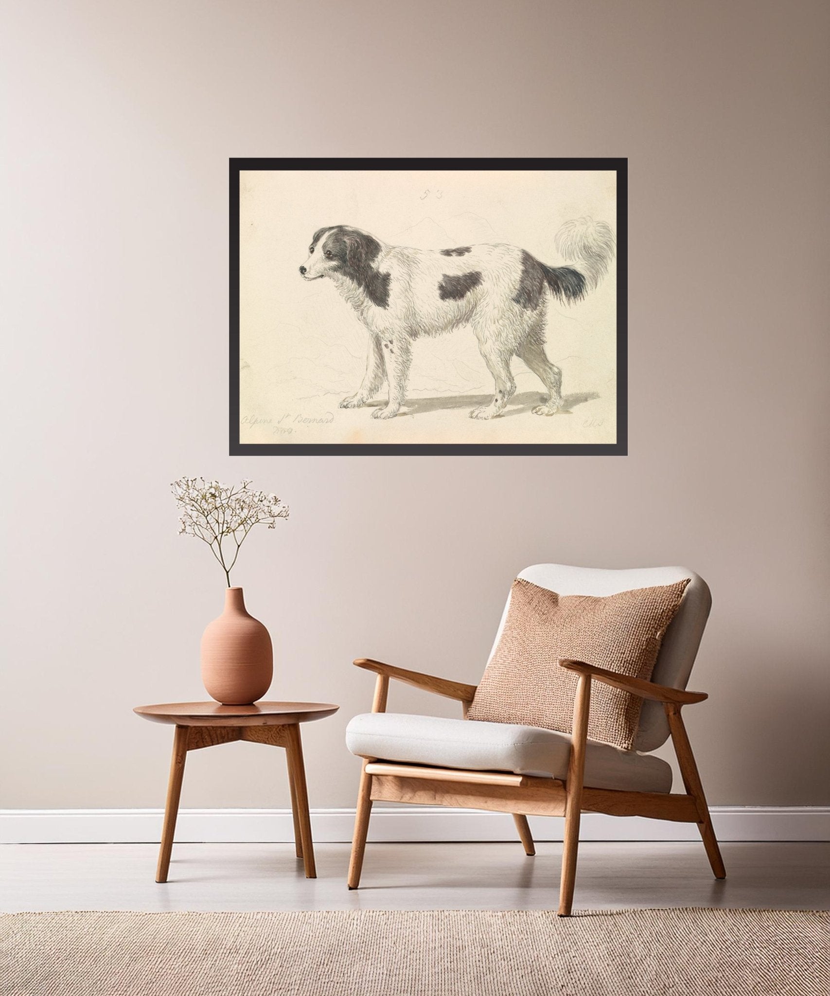 The Alpine, or Great St. Bernard Dog by Charles Hamilton Smith - The Print Vault