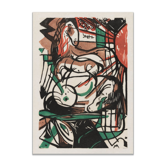 The Birth of Horses Abstract Wall Art Front View