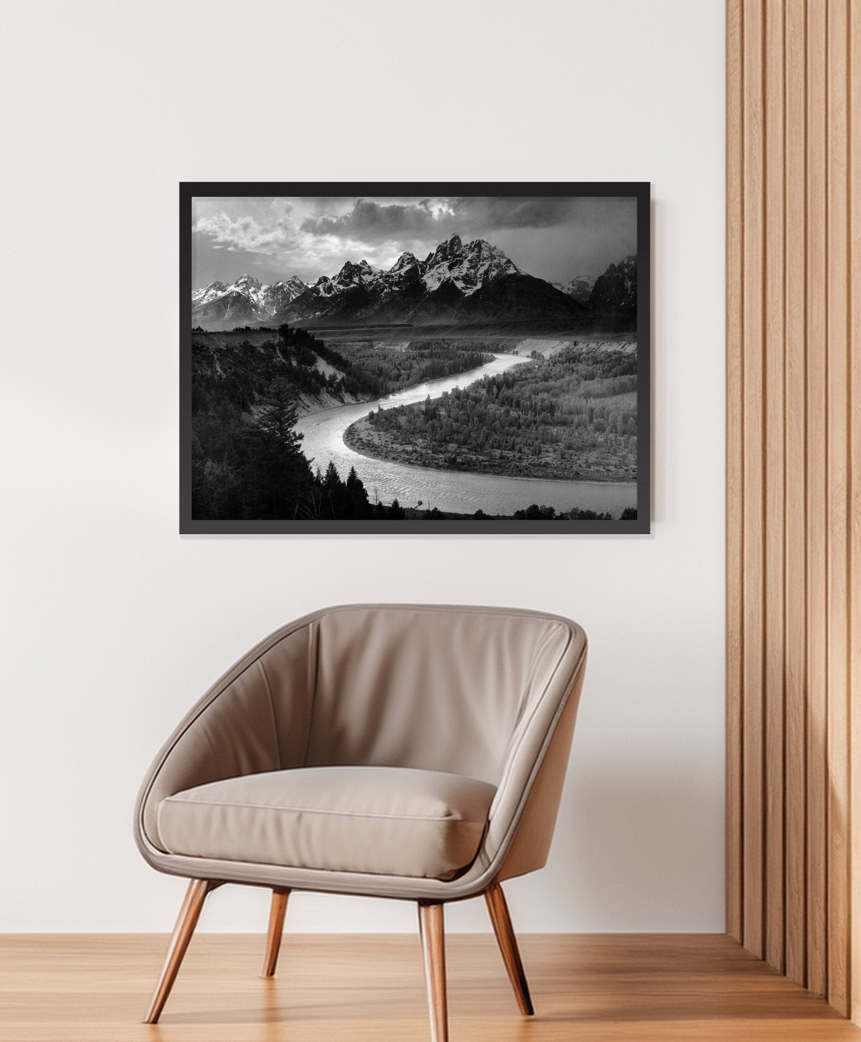 Ansel Adams Prints - The Tetons and the Snake River (1942) – Room View