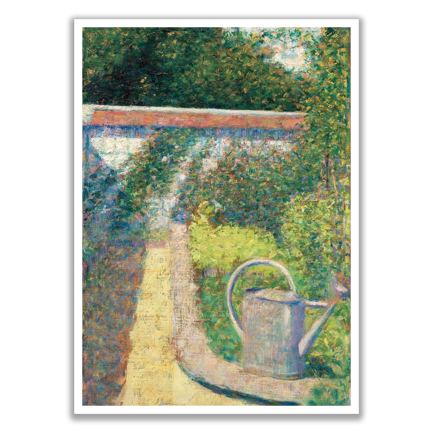 The Watering Can–Garden at Le Raincy by Georges Seurat - The Print Vault