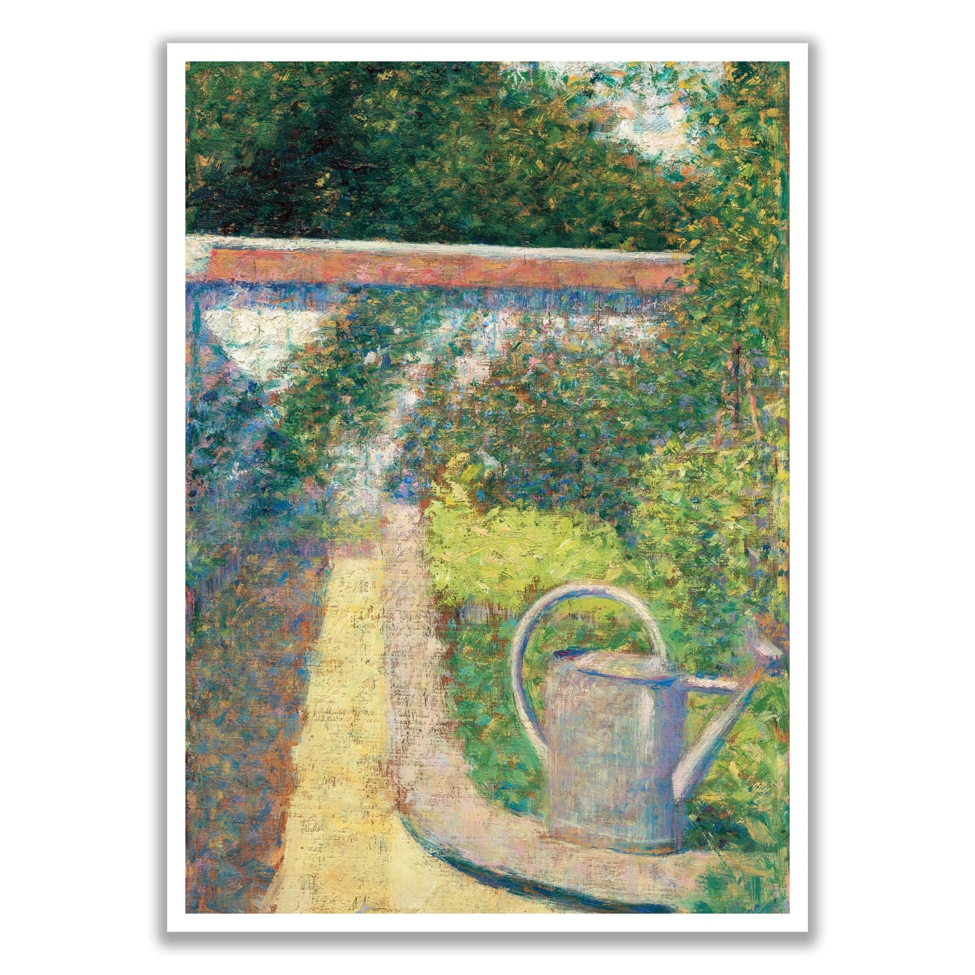 The Watering Can–Garden at Le Raincy by Georges Seurat - The Print Vault