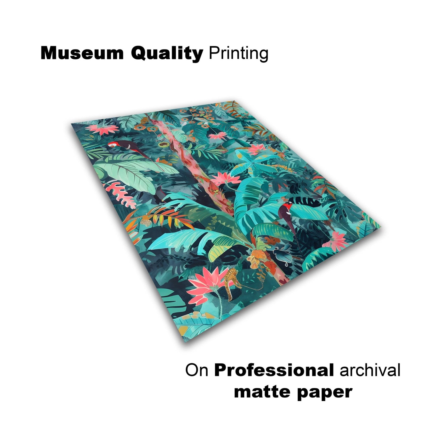 Tropical Jungle Adventure – Vibrant Parrot Wall Art for Kids - The Print Vault