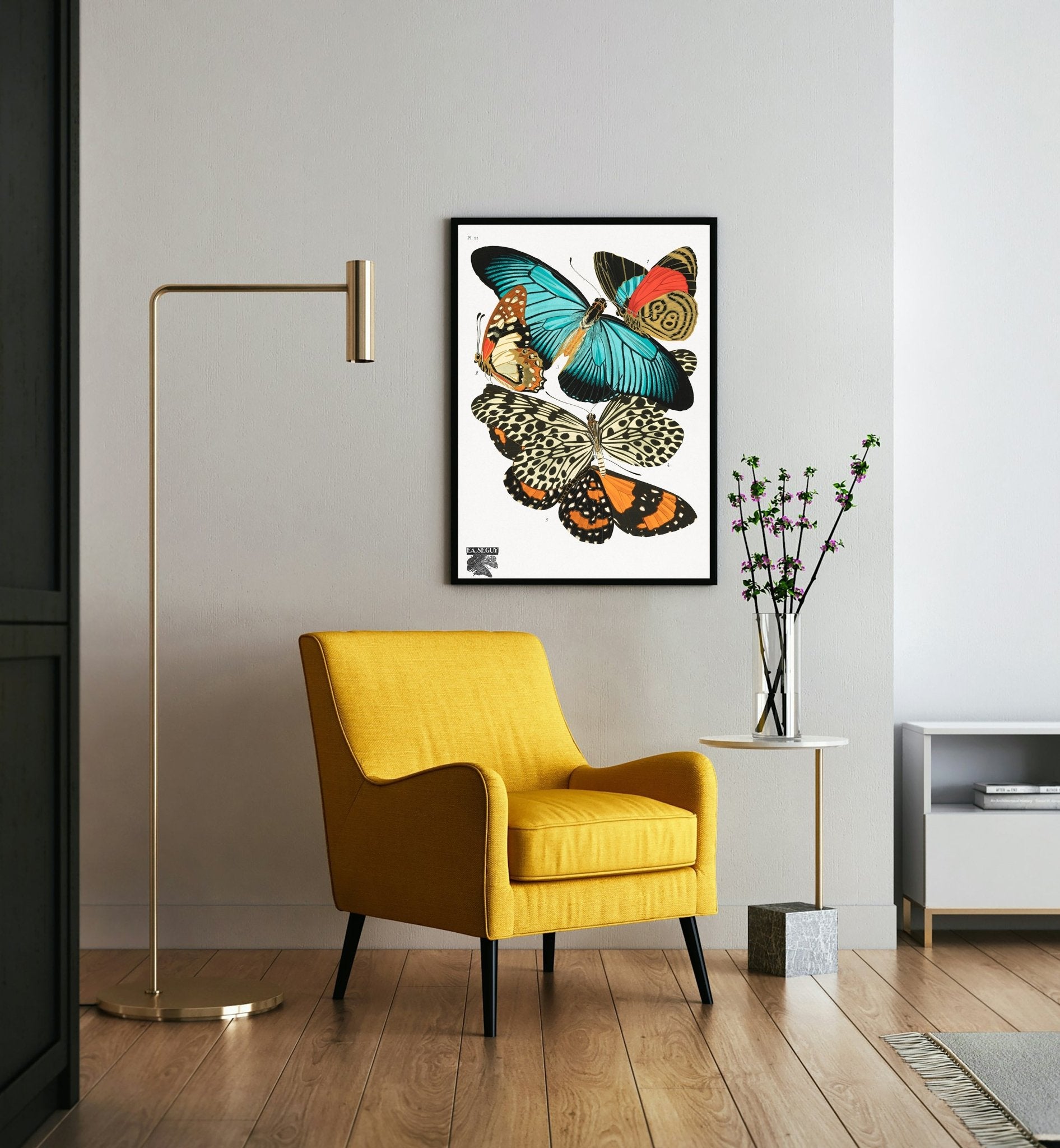 Vintage Butterflies (1925) Insect Illustration by E.A Seguy - The Print Vault