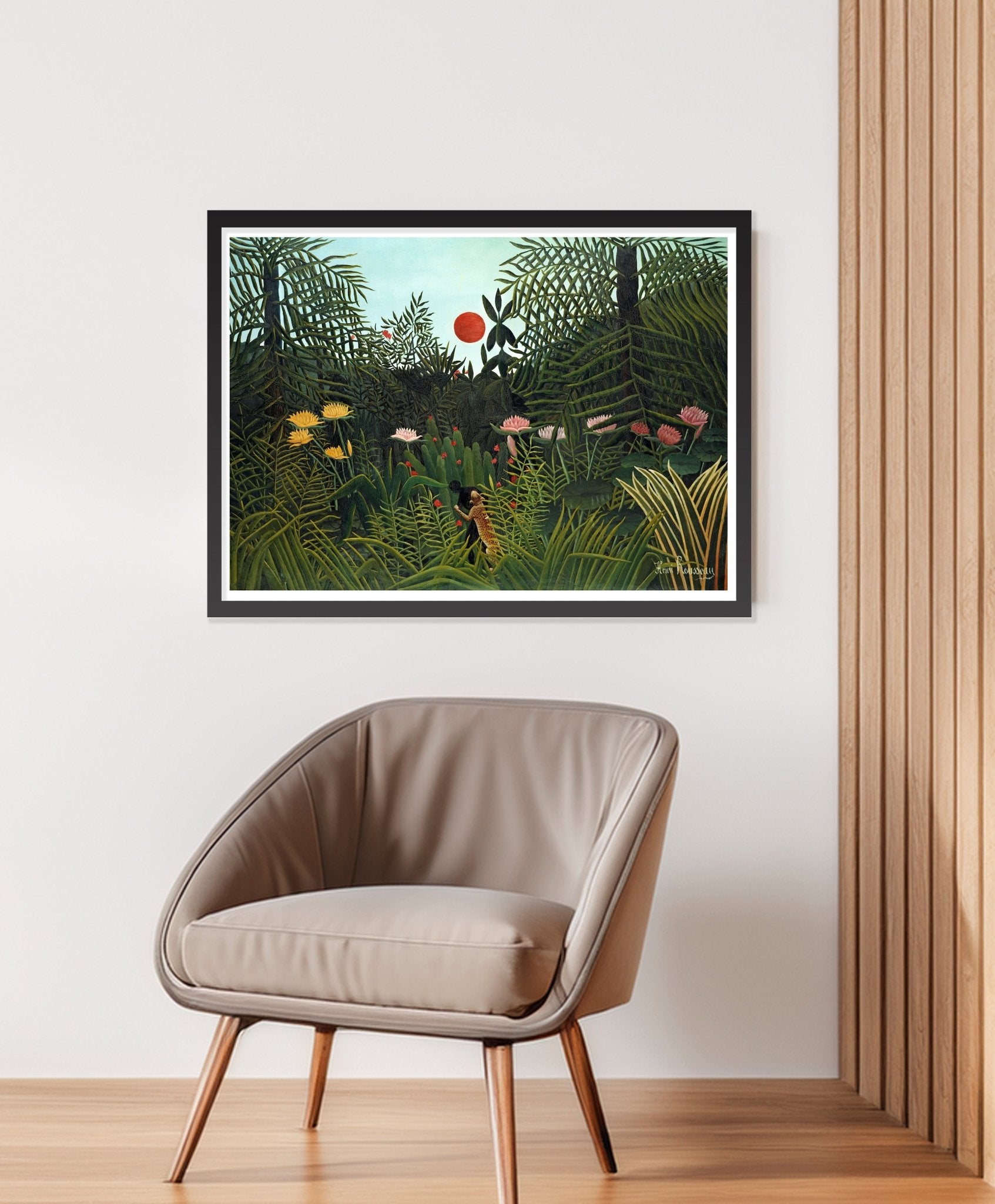 Virgin Forest with Sunset (1910) by Henri Rousseau - The Print Vault