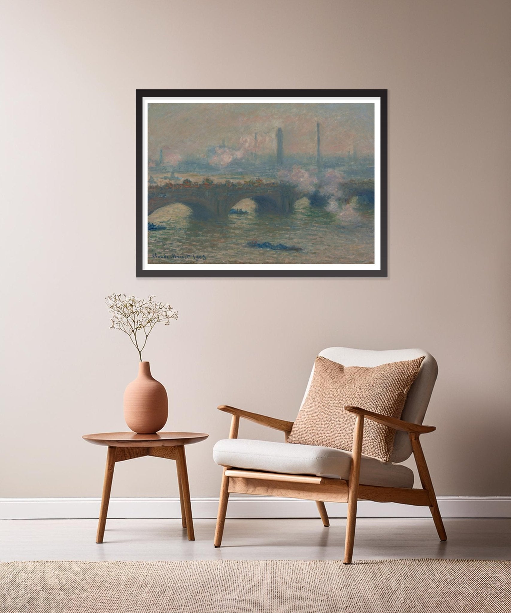 Waterloo Bridge, Gray Day, 1903 by Claude Monet - The Print Vault