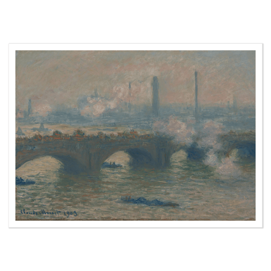 Waterloo Bridge, Gray Day, 1903 by Claude Monet - The Print Vault