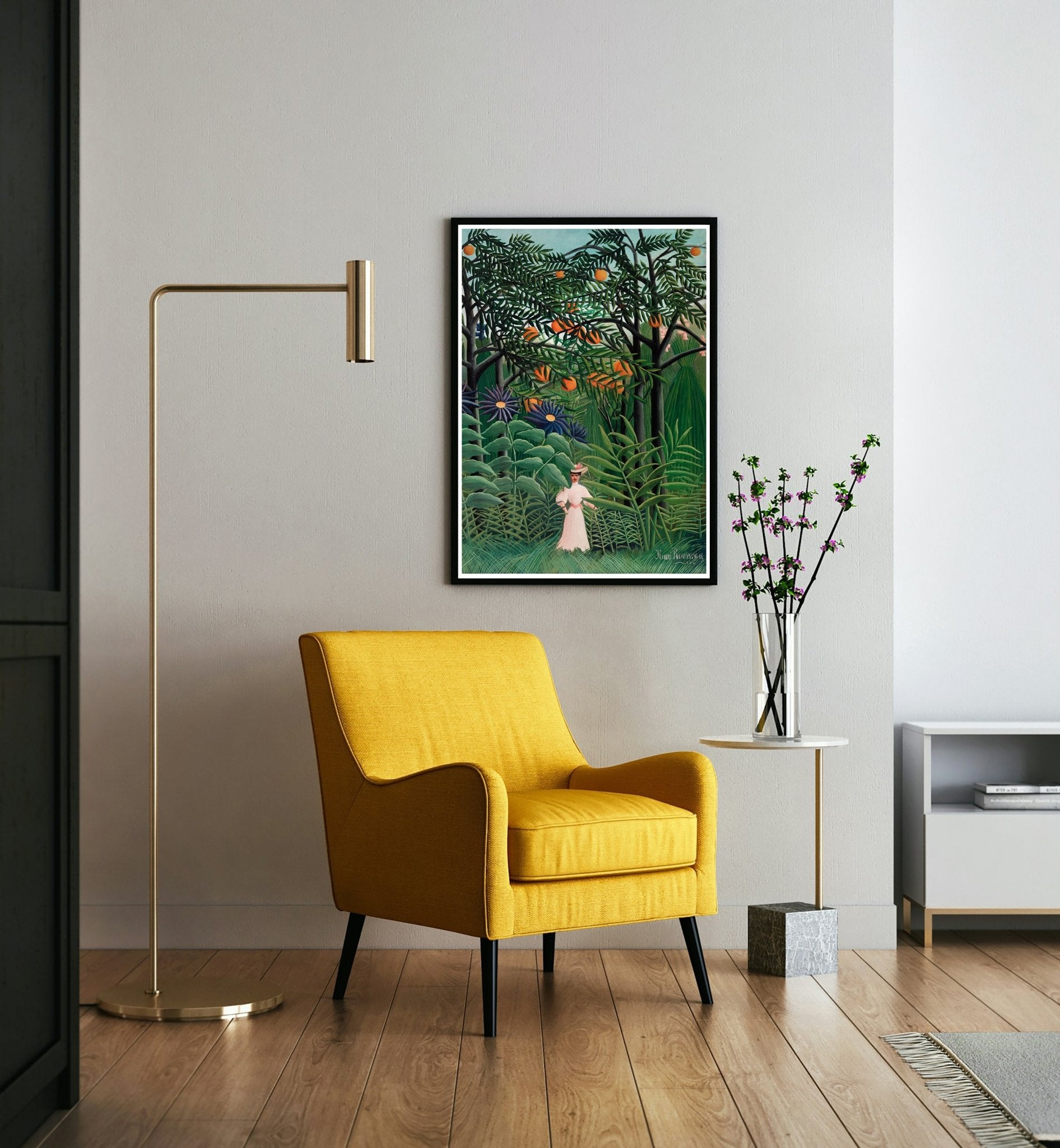 Woman Walking in an Exotic Forest (1905) by Henri Rousseau - The Print Vault