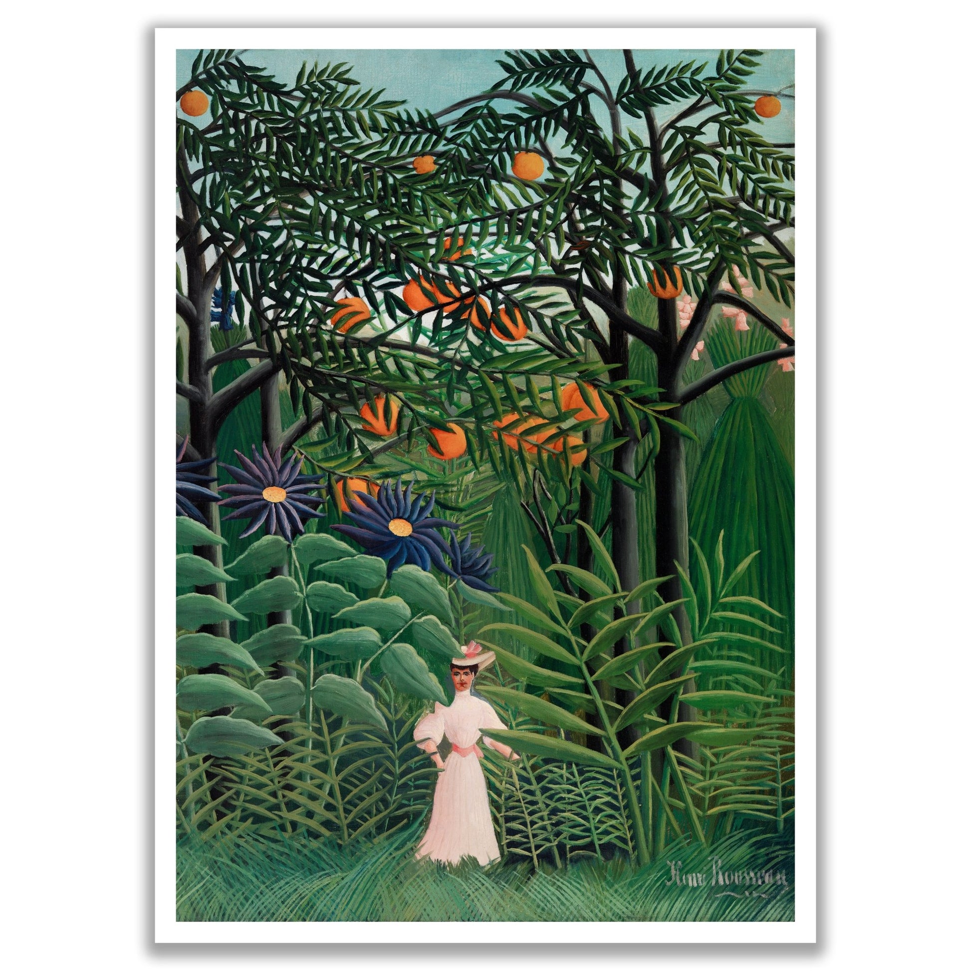 Woman Walking in an Exotic Forest (1905) by Henri Rousseau - The Print Vault