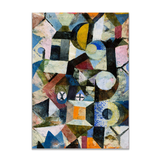 Yellow Half Moon Abstract Wall Art by Paul Klee 